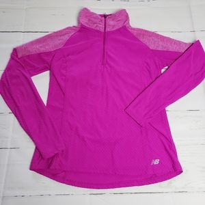 New Balance Women's Half Zip Pullover Medium NB Dry Pink